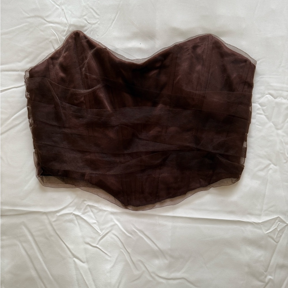Zara Corset Top in Brown